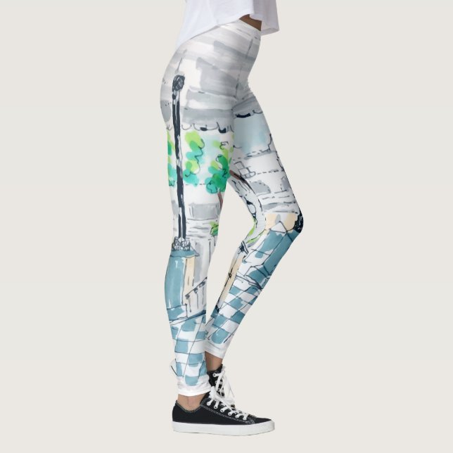 Leggings Checkerboard Kiosk Park View (Derecha)