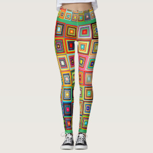 Leggings Checkered Abstract Trendy