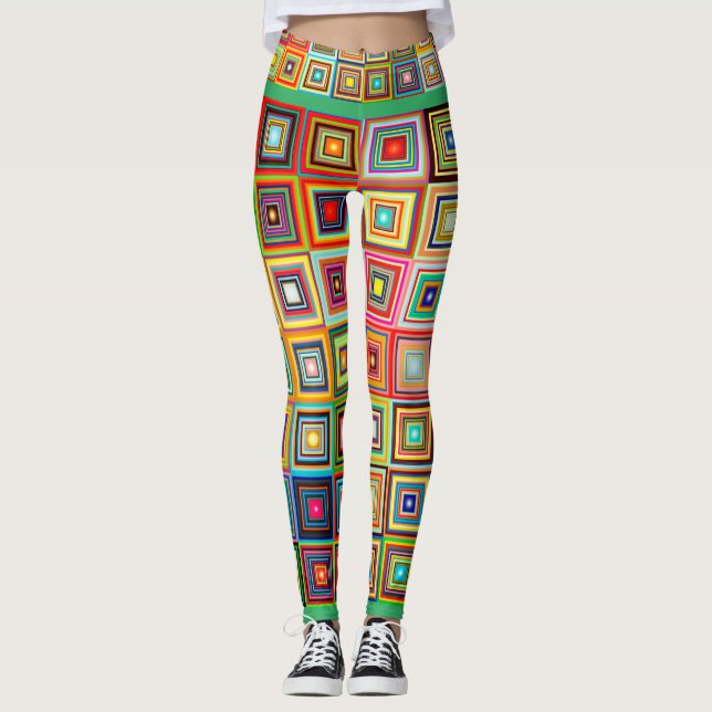 Leggings Checkered Abstract Trendy (Anverso)