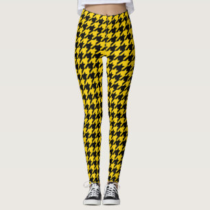 Leggings Cheque de la estrella amarilla negra