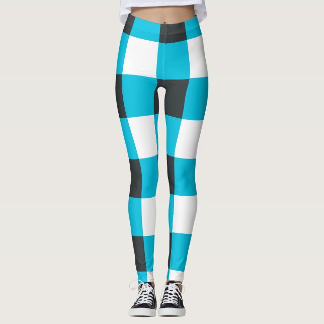 Leggings Chequeros "Mayan Blue" (Irregular) (Anverso)