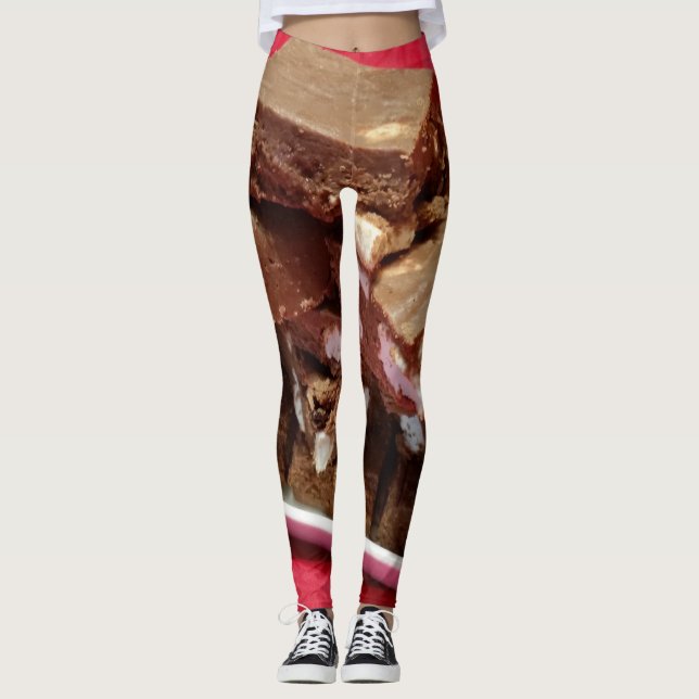 Leggings Cherry Chocolate Fudge Marshmallow En Una Placa (Anverso)