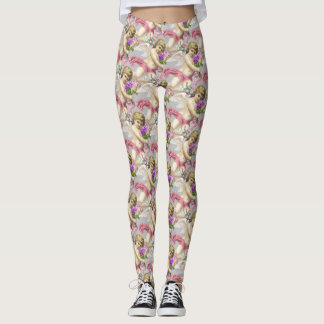 Leggings Cherubs rosa gris