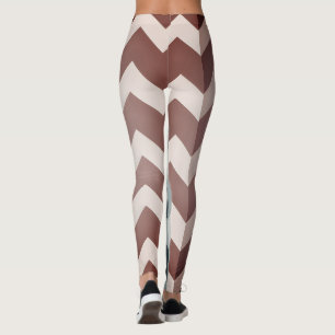 Leggings Chevron de tamaño superior con abstracto geométric