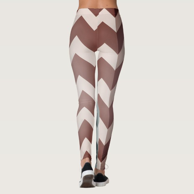 Leggings Chevron de tamaño superior con abstracto geométric (Reverso)