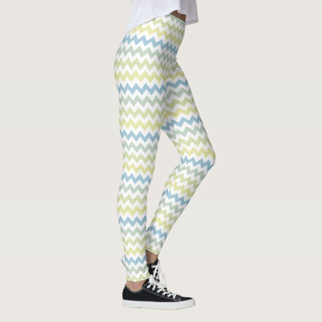 Leggings Chevron Stripes en colores pastel (Derecha)