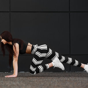 Leggings Chevrons Azul Y Blanco