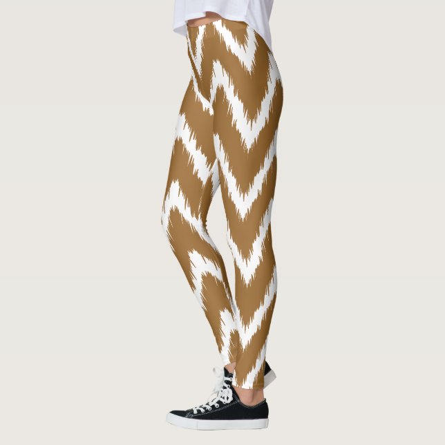 Leggings Chevrons de algodón del sur del azúcar marrón (Izquierda)