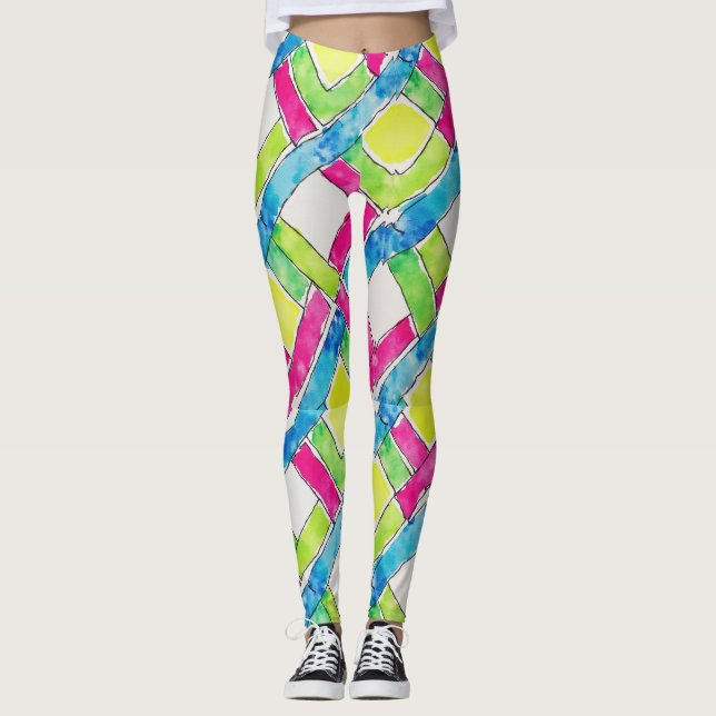 Leggings Chevrons, patrón de diamantes sin foco (Anverso)