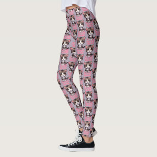Leggings Chibi Purr-fectamente adorable Kawaii Kitten en ro