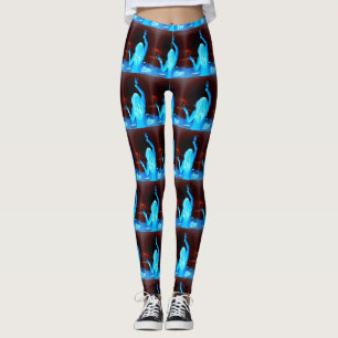 Leggings chica azul del hippie