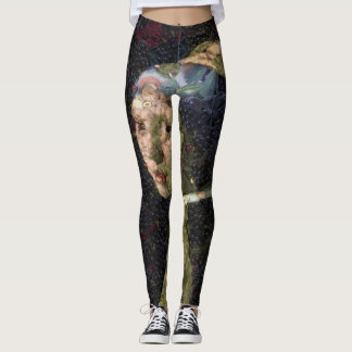 Leggings Chica Con Una Parodia De Bella Artes De Fresas