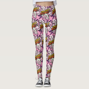 Leggings Chica de arte pop de cómic