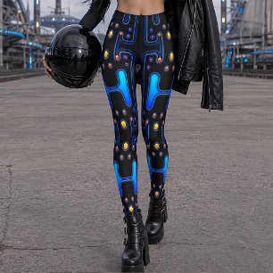 Leggings Chica Espacial Gótica Negra Androide Mecánico Robo