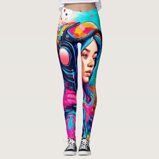 Leggings Chica lunar colorido (Anverso)