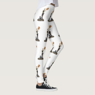 Leggings Chica Zombie Pin con protesta contra las piernas d