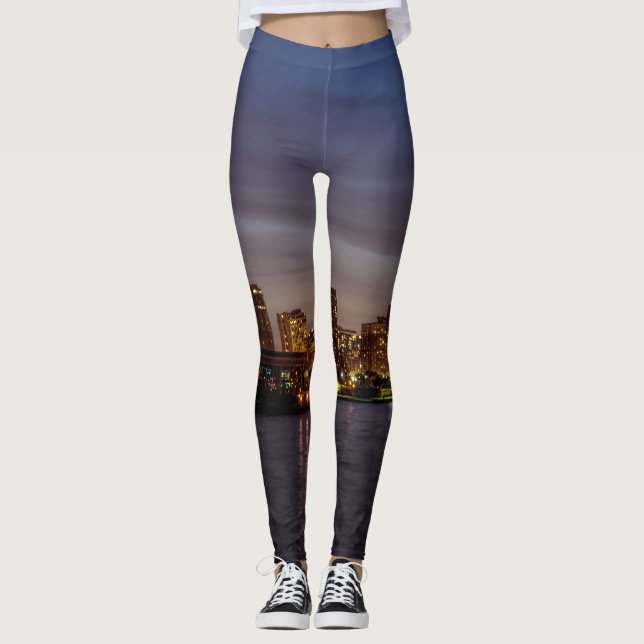 Leggings Chicago Cityscape Night New (Anverso)
