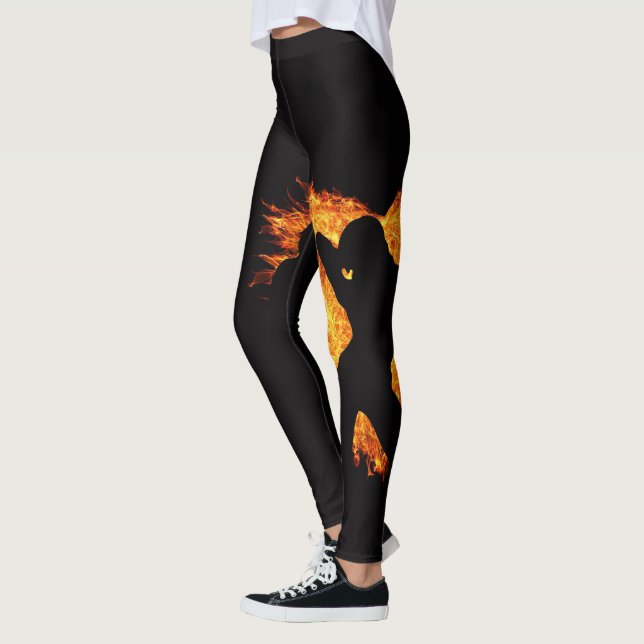 Leggings Chicas Bailarines En Forma De Corazón Incendio En  (Izquierda)