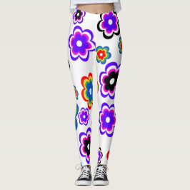 Leggings Chicas de flores rezagados