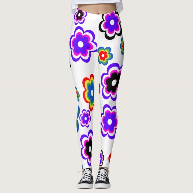 Leggings Chicas de flores rezagados (Anverso)