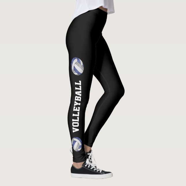 Leggings chicas de muslos de voleibol gris azul (Derecha)