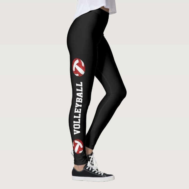 Leggings chicas de piernas con textos en balones de voleibo (Derecha)