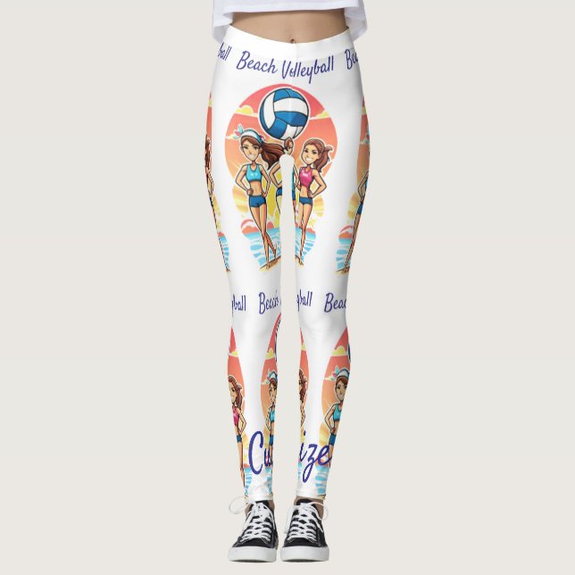 Leggings Chicas de voleibol de playa Thunder_Cove (Anverso)