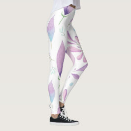 Leggings Chicas del patrón floral azul rosado blanco