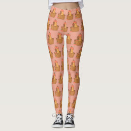 Leggings Chigüiro y Piernas de Peach | Animal de fruta de c