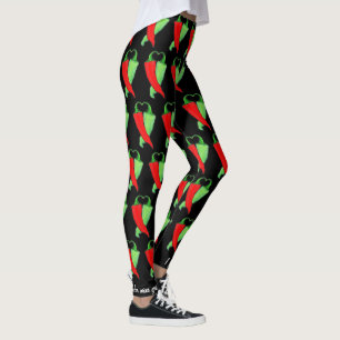 Leggings Chile rojo o verde personaliza a las mujeres guapa