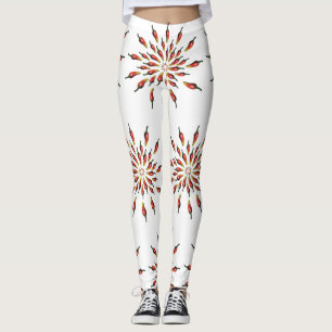 Leggings Chili Peppers Mandala Personalizado Botánico