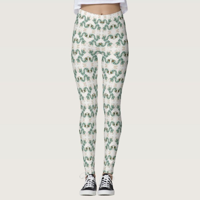 Leggings Chimera - Piernas caballianas de mar de pavo real (Anverso)