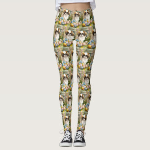 Leggings Chin Japonés con Huevos de Pascua