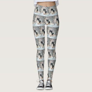 Leggings Chin Japonés Deja que nieve Navidad