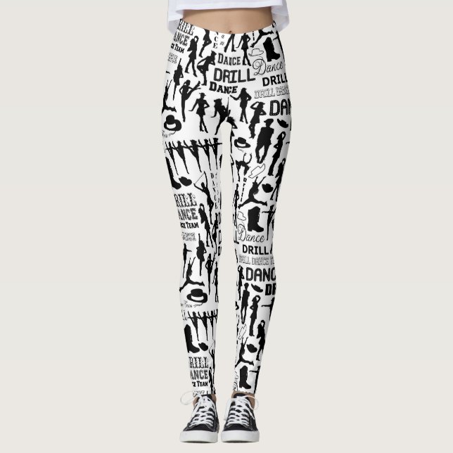Leggings Chispa del equipo de la danza del taladro (Anverso)