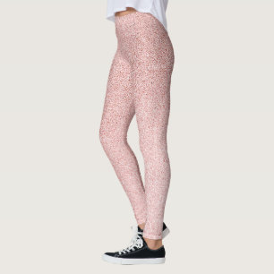 Leggings chispa Rosa purpurina de oro