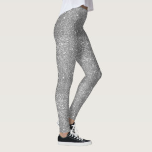 Leggings Chispas de plata del purpurina