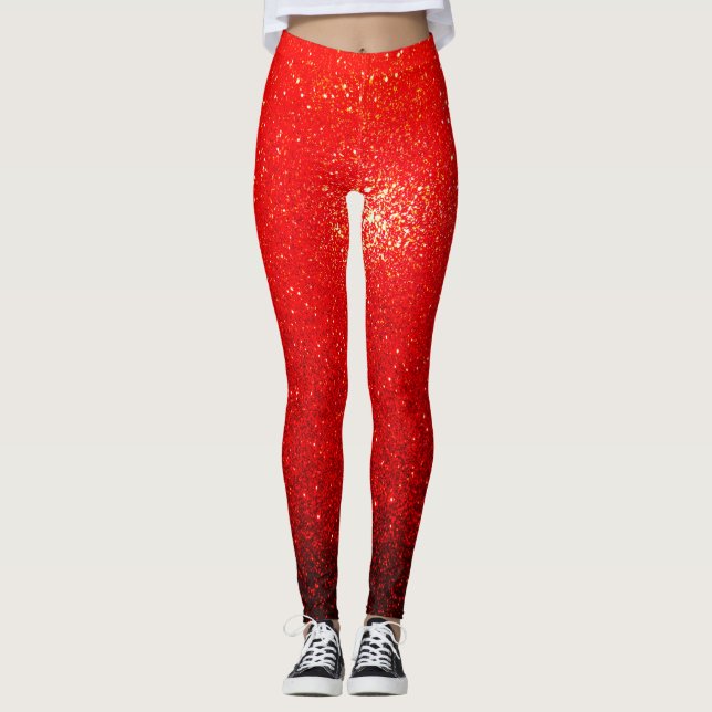 Leggings Chispas del rojo (Anverso)