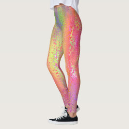 Leggings Choca rosa de varias coloridas serpientes Python I
