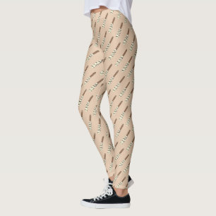 Leggings Chocolate Cubierto de manchas de pretzel despojada