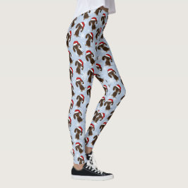 Leggings Chocolate Dachshund lindo Navidades vacaciones de 
