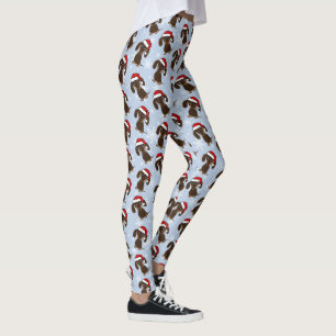 Leggings Chocolate Dachshund lindo Navidades vacaciones de 