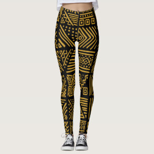Leggings Choque africano: etnia tribal sin costuras.