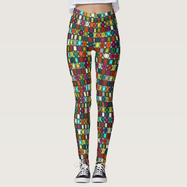 Leggings chorro de tiras de hex (Anverso)
