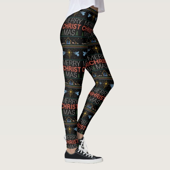 Leggings Christian Ugly Merry Christmas Sweet Jesus God (Derecha)