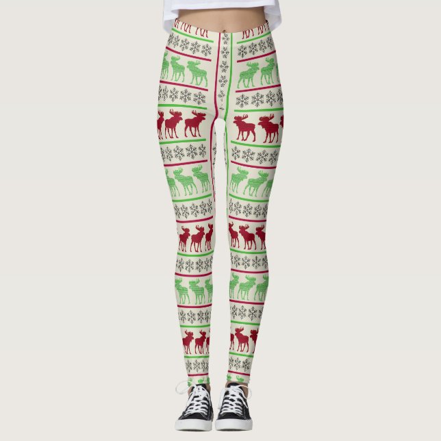 LEGGINGS CHRISTMAS ORNAMENTS REINDEER (Anverso)