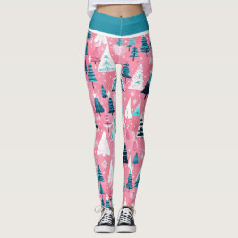 Leggings Christmases rosas