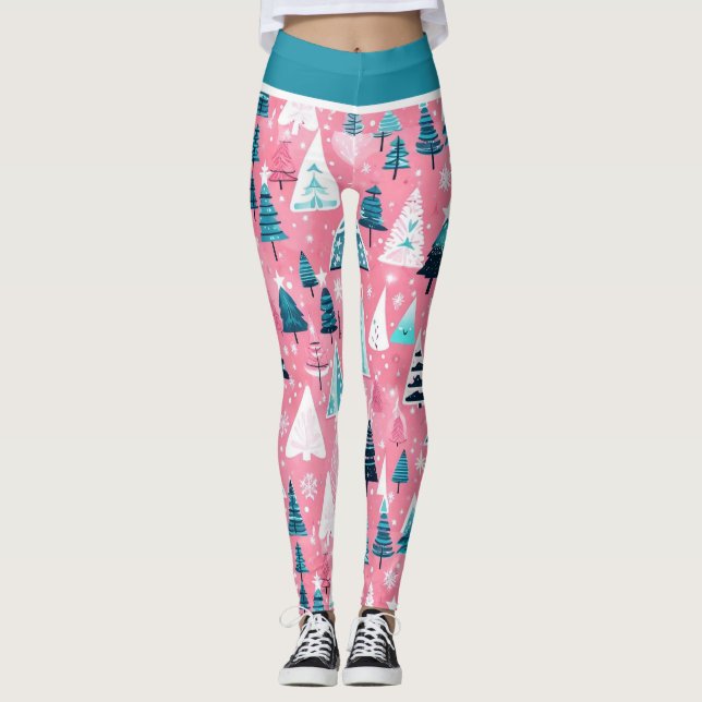 Leggings Christmases rosas (Anverso)