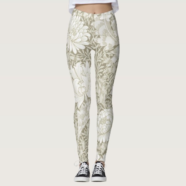 Leggings Chrysanthemum Ivory, William Morris (Anverso)