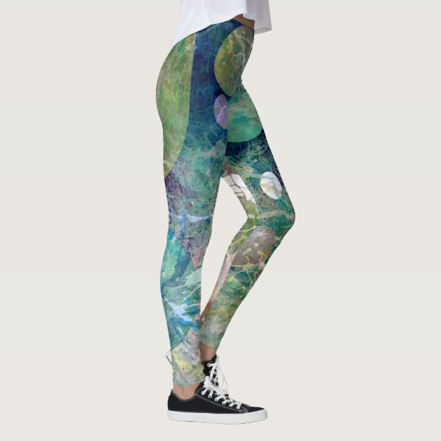 Leggings Ciberespacio de las polainas de la yoga ningunos 5 (Derecha)